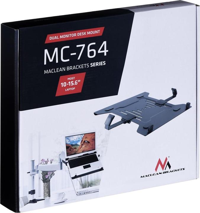 Actual product image Maclean MC-764 - Laptop Holder, black, 240 to 420 mm