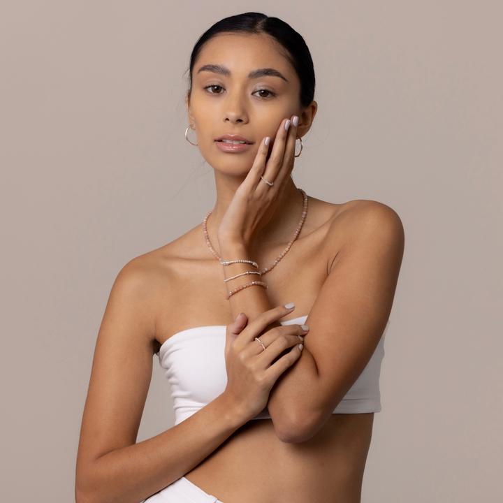 Immagine prodotto Balibay Moama (18 cm, Pietra preziosa, Pietra lunare, Argento 925, Arenaria solare)