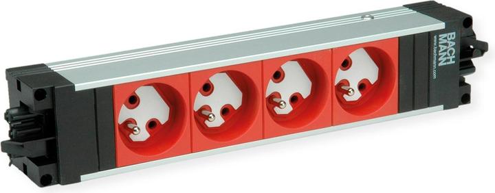 Produktbild Bachmann STEP ALU - Steckdosenleiste - Wechselstrom 230 V - Eingabe, Eingang GST18 - Ausg (4 x, CEE 7/3, CEE 7/5)