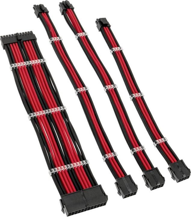 Produktbild Kolink Core Standard Braided Cable Extension Kit - Jet Black/Racing Red (35 cm)