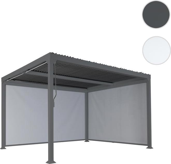 Actual product image Mendler Side wall for pergola HWC-L41, fabric/textile 3x3m, anthracite (206 cm, 283 cm)