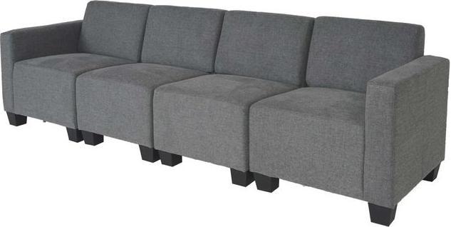 Produktbild Mendler Modular 4-Sitzer Sofa Couch Lyon, Stoff/Textil grau (Ecksofa)