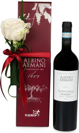 Fleurop Herzliche Grüsse mit Ripasso Albino Armani DOC (75 cl)