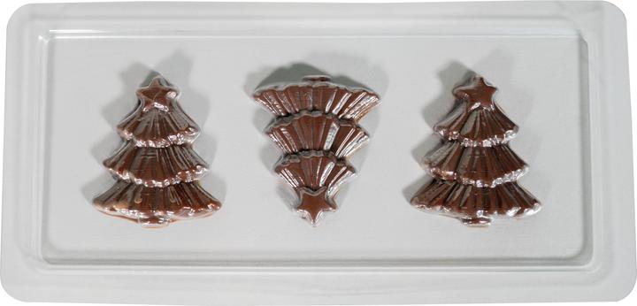 Produktbild Unold Chocolatier Weihnachtsedition 48967 (braun/silber, 25 Watt, 12 weihnachtliche Förmchen) (Schokoladenfondue)