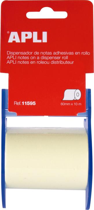 Actual product image Agipa Sticky notes on a roll, 10 m x 60 mm, yellow