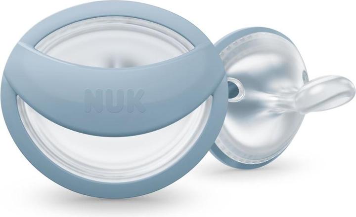 Produktbild NUK Schnuller Schnuller 2er Pack MommyFeel - Silikon 0-9 M - Jeans (2 x, ab Geburt)