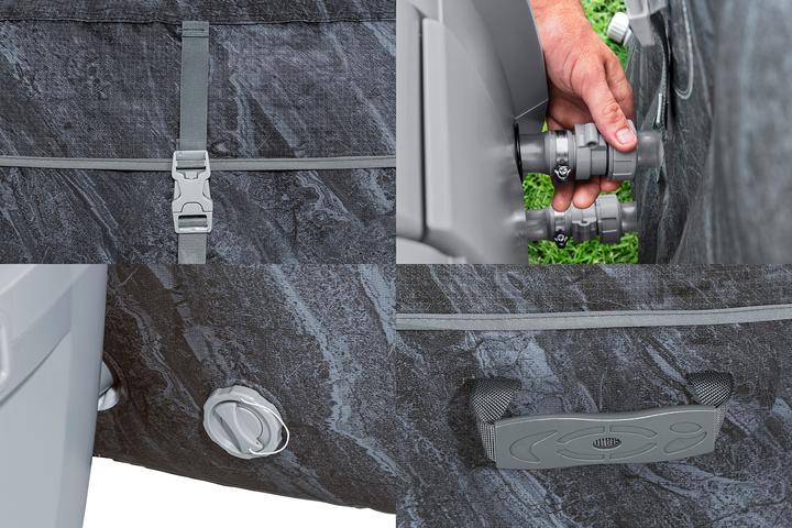 Produktbild Bestway WHP Boracay Airjet 180x66cm 120Düsen 4P. rund grau (4 Personen)