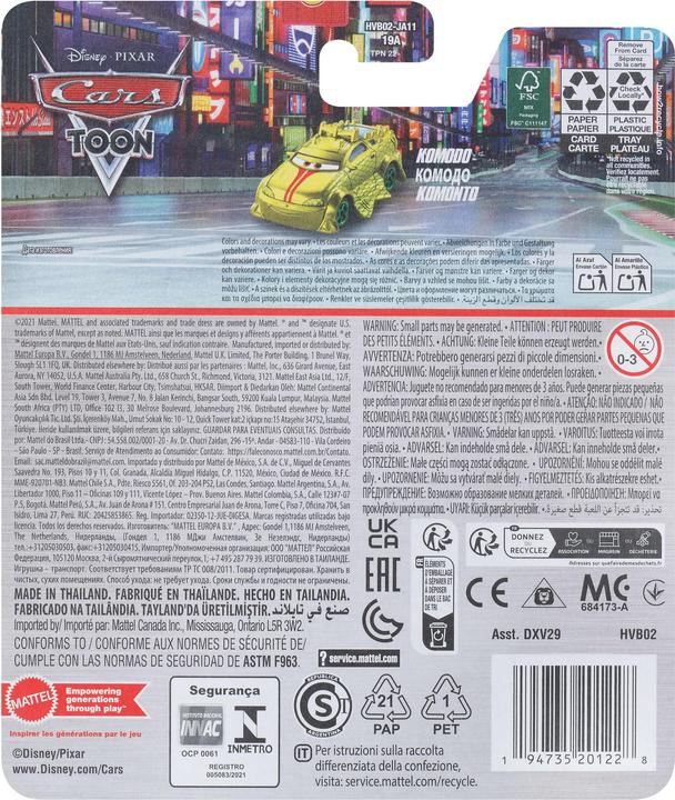 Actual product image Mattel Disney and Pixar Cars Komodo