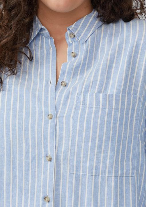 Immagine prodotto S.Oliver Bluse Gestreifte Bluse aus Leinenmix mit überschnittenen Schultern (46)