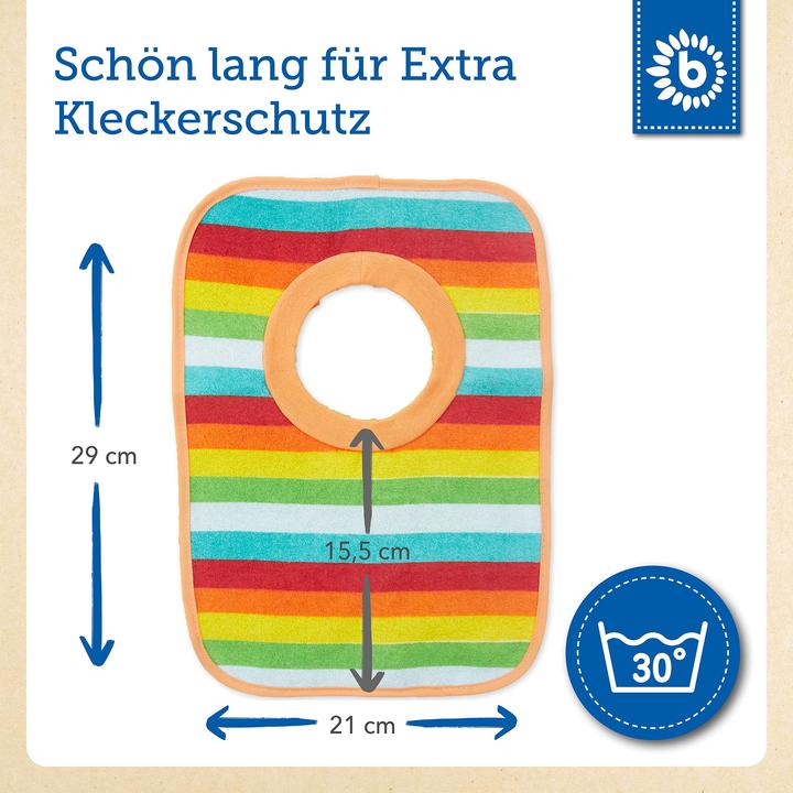 Image du produit Bieco Lätzchen 6er-Set, Regenbogen 30 x 24 cm (0 Mois)