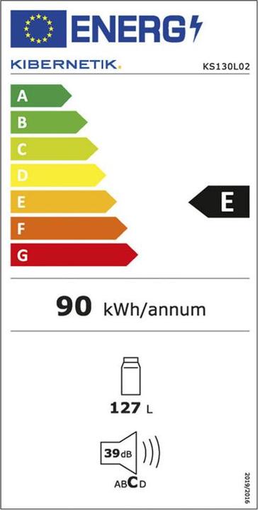 Energie-Label Kibernetik 019519 (130 l)