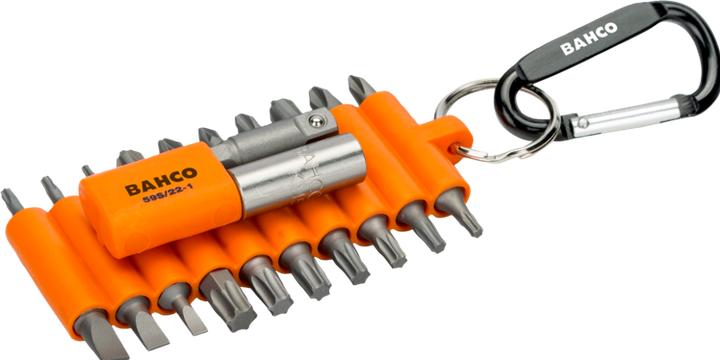 Actual product image Bahco 1/4" bit set in rubber holder for slotted, Phillips, Pozidriv and TORX screws - 22 pieces (PZ3, PH2, PH3, TX40, TX30, TX15, TX 8, TX 27, TX25, TX10, SL3, TX 6, PZ2, TX 9, SL4.5, SL 5.5, PH1, PZ1, TX20)