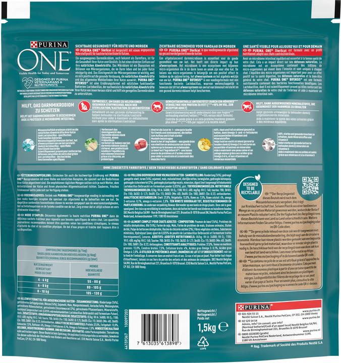 Immagine prodotto Purina ONE Sterilcat (Adulto, Senior, 1 pz., 1500 g)