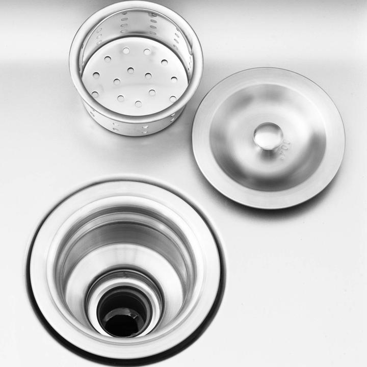 Actual product image Royal Catering Commercial Kitchen Sink - 2 basins - - Stainless steel - 400 x 400 x 300 mm (Sink accessories, 30 cm, 60 cm)