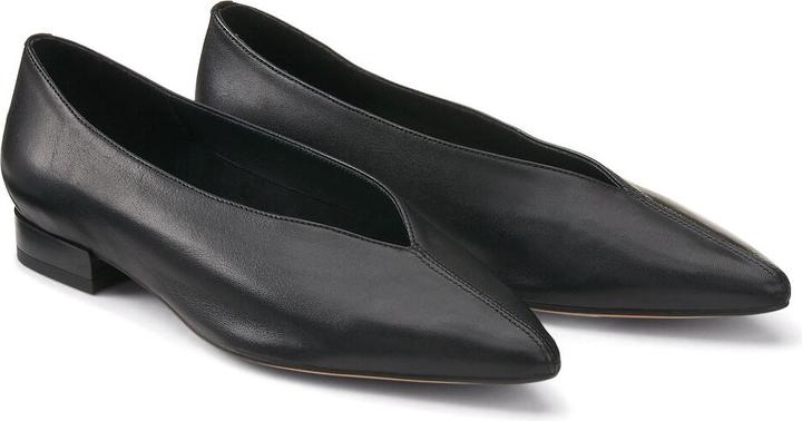 Image du produit La Redoute Collections Ballerines plates en cuir avec bout pointu (39)