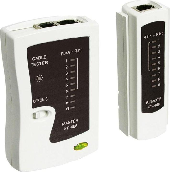Produktbild Goobay Leitungstester, Netzwerktester, Kabeltester für RJ11, RJ12, RJ45, ISDN, CAT5, CAT6