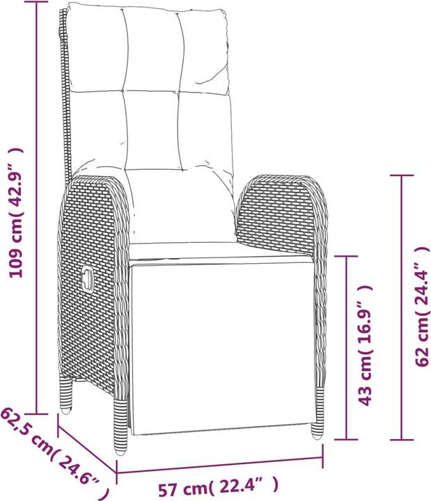 Produktbild vidaXL Garten Essgruppe