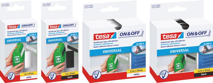 Actual product image tesa On&Off Velcro tape, self-adhesive (20 mm)