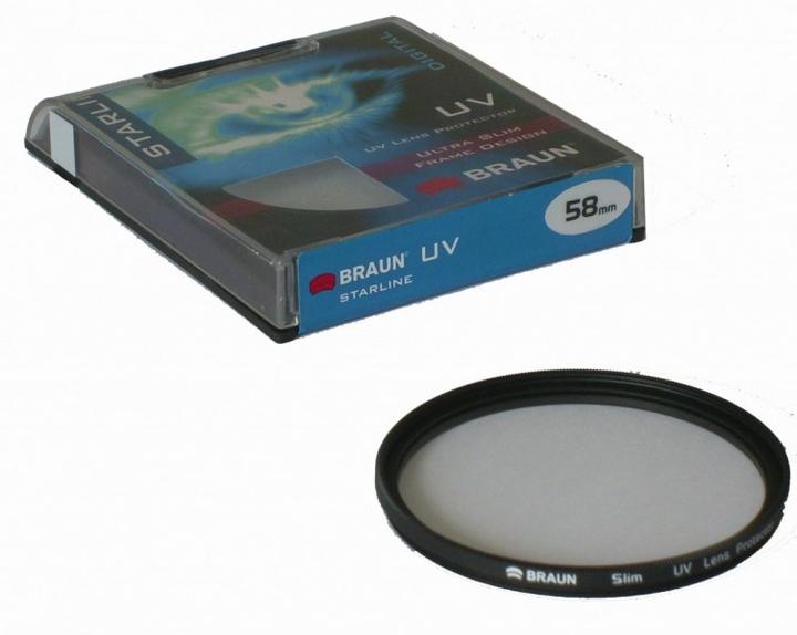 Braun Photo 14203 filtre de lentille de caméra Filtre de caméra Ultraviolet (UV) (62 mm, Filtre UV)