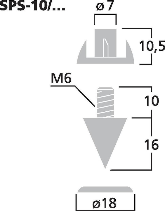 Actual product image Monacor Set of speaker spikes (4 pcs.)