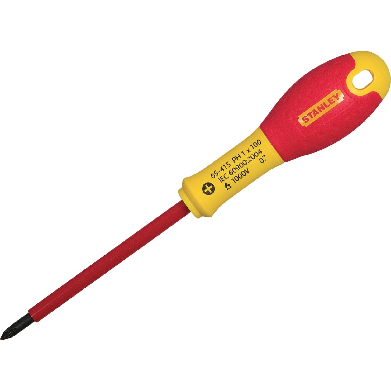 Stanley, Schraubenzieher, Kreuzschlitzschraubendreher für Elektriker FatMax 1x100mm 65-415 (Kreuzschlitz)