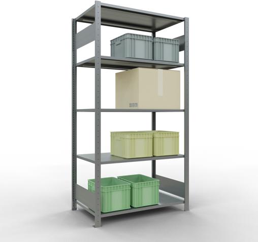 Actual product image Schulte Lagertechnik MULTIplus85 basic racking system with length ledgers