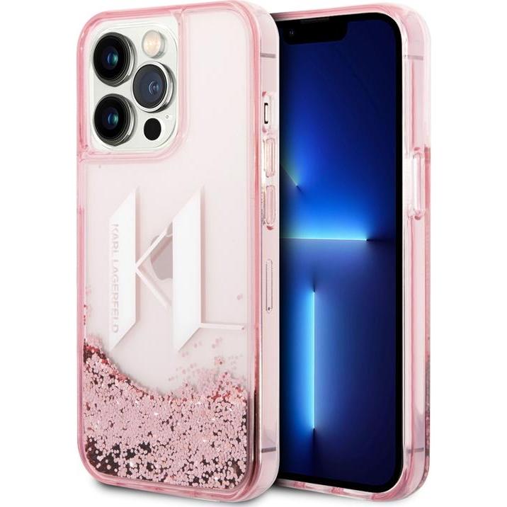 Karl Lagerfeld KLHCP14LLBKLCP iPhone 14 Pro 6.1 "pink / pink hardcase Liquid Glitter Big KL (Apple iPhone 14 Pro), Smart...