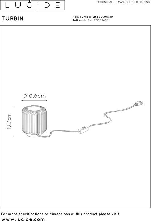 Actual product image Lucide Turbin (400 lm)