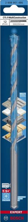 Produktbild Bosch Professional Zubehör EXPERT CYL-9 MultiConstruction Bohrer, 12 x 200 x 250 mm (12 Millimeter)
