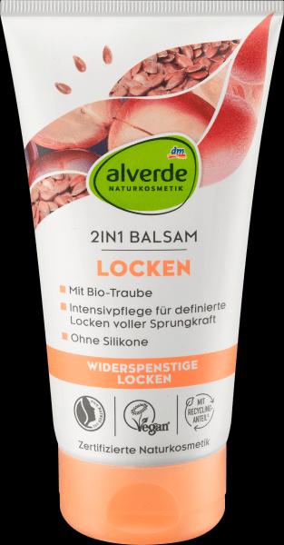 Actual product image dm alverde Conditioner 2in1 Balm Curls Organic Flaxseed, Organic Grape