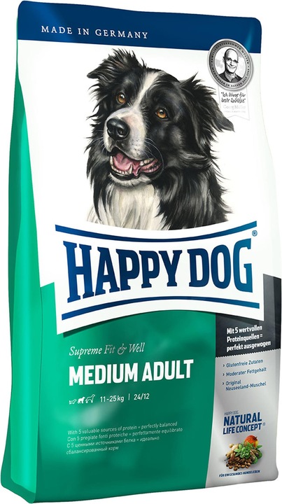 Happy Dog Fit & Well Adult Medium (Adult, 1 Stk., 1000 g)