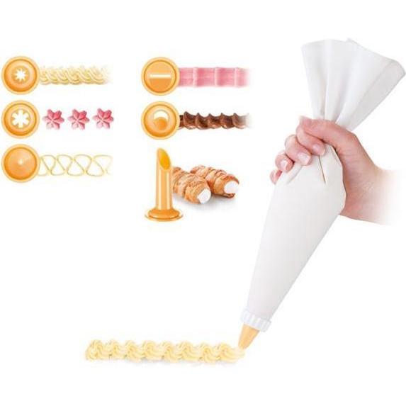 Tescoma Sac a poche 35 cm, tessuto, con 6 beccucci delicia, Sac à poche