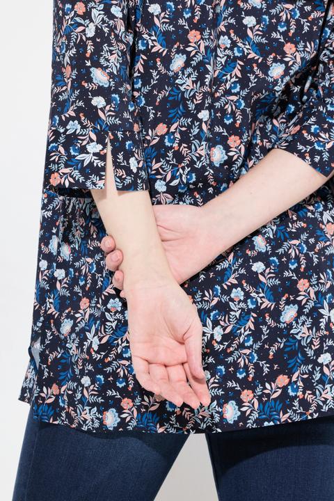 Immagine prodotto Ulla Popken Tunica con fantasia, scollo a V e maniche a 3/4 (42, 44)