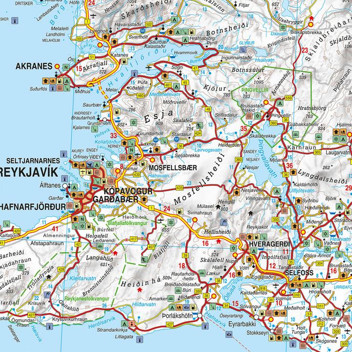 Immagine prodotto Islanda, carta stradale 1:400.000, freytag & berndt, copertina morbida