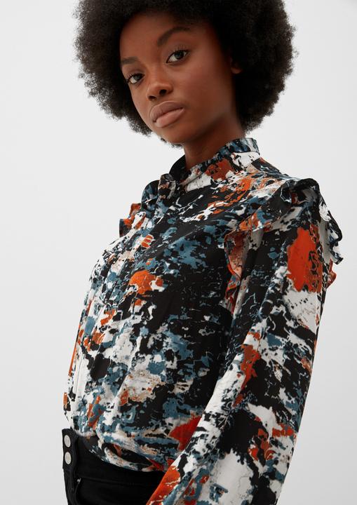 Produktbild s.Oliver Bluse Bluse mit Allovermuster (34)