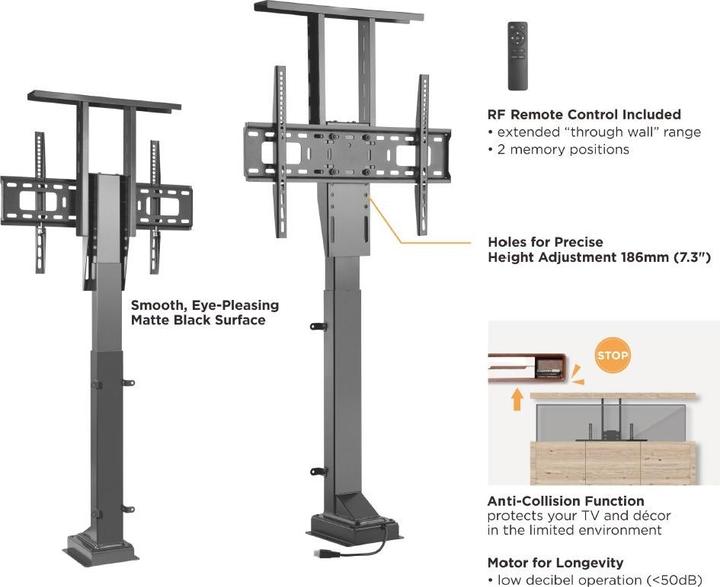 Produktbild equip Pro Aufstellung für LCD TV (motorisiert) (65", 50 kg)