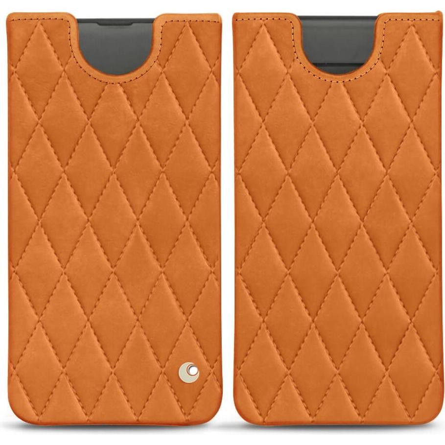 Noreve Lederschutzhülle (Samsung Galaxy S10+), Smartphone Hülle, Orange