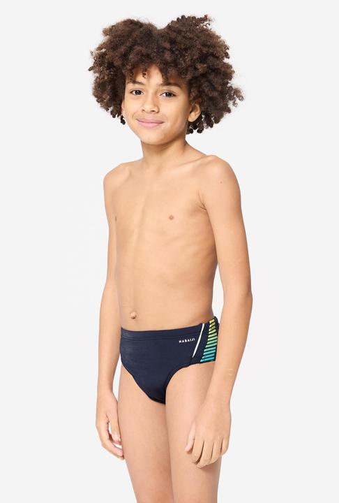 Produktbild Nabaiji Badehose Slip Jungen - 900 Yoke blau/gelb (134)