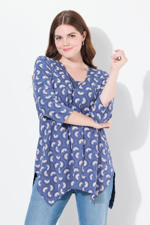 Produktbild Ulla Popken Shirt, A-Linie, V-Ausschnitt, 3/4-Arm (42, 44)