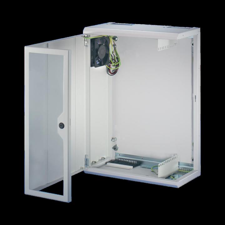 Schroff LAN wall distributor 4U vertical, 600x425x220mm, light grey (4 RU, 19 inch rack)