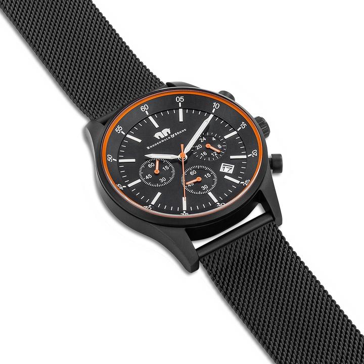 Produktbild Herren Chronograph Goodwill Edelstahl schwarz - 26523 (Chronograph, 43 mm)