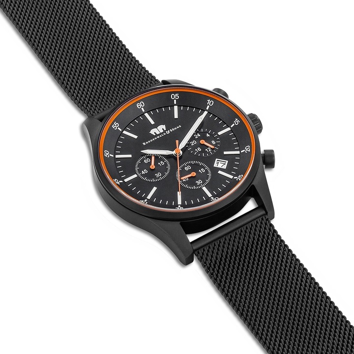 Produktbild Herren Chronograph Goodwill Edelstahl schwarz - 26523 (Chronograph, 43 mm)