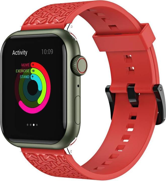 Actual product image Hurtel Watch Strap Y strap for Apple Watch 7 / SE (41/40 / 38mm) band watchband red (38 mm, 40 mm, 41 mm, TPU)