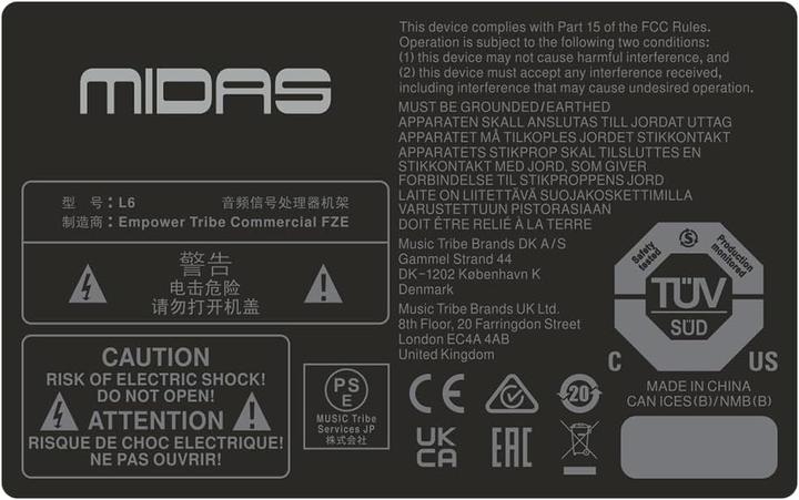 Actual product image Midas Legend L6 (Studio- and Livemixer)