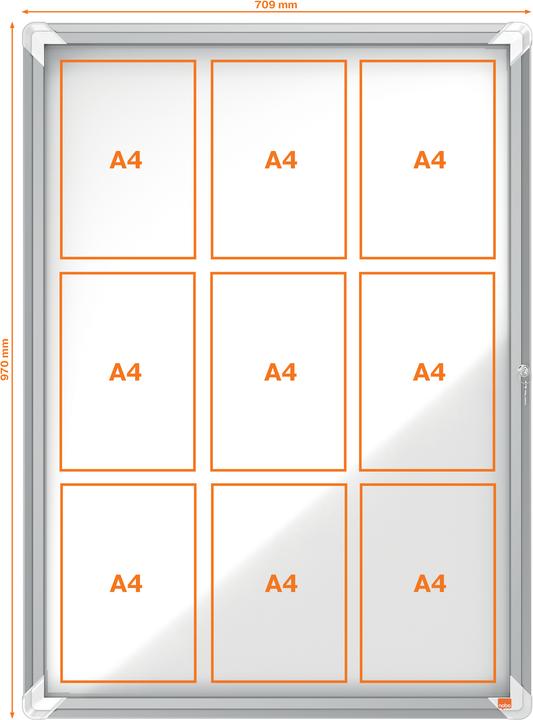 Produktbild Nobo Schaukasten mit Klapptür