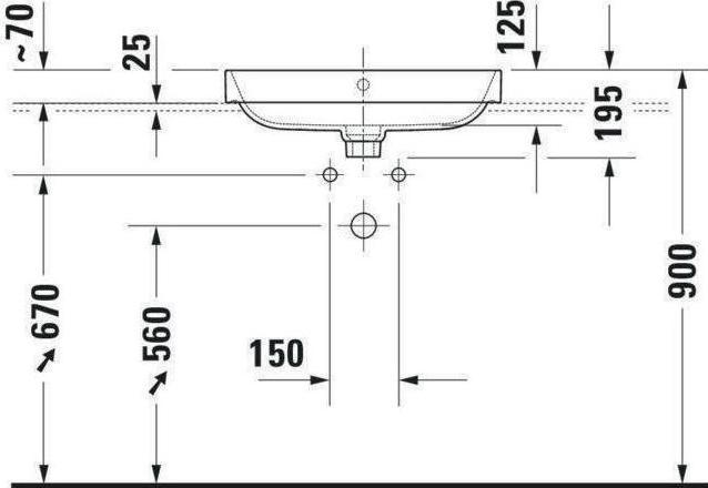 Produktbild Duravit Aufsatzwaschbecken 60 x 46 cm Happy D.2 Plus Anthrazit/weiss 2360606100 (460 mm, 600 mm)