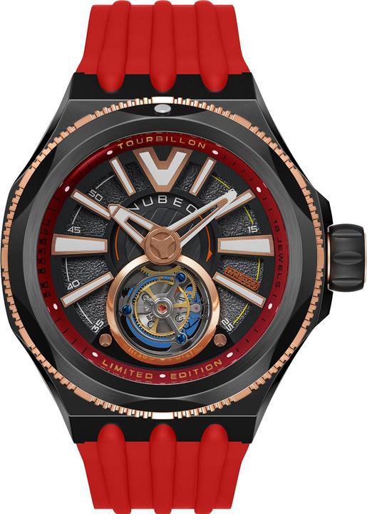 Actual product image Nubeo NB-6075-09 Men's Messenger Tourbillon Limited 52mm 10ATM