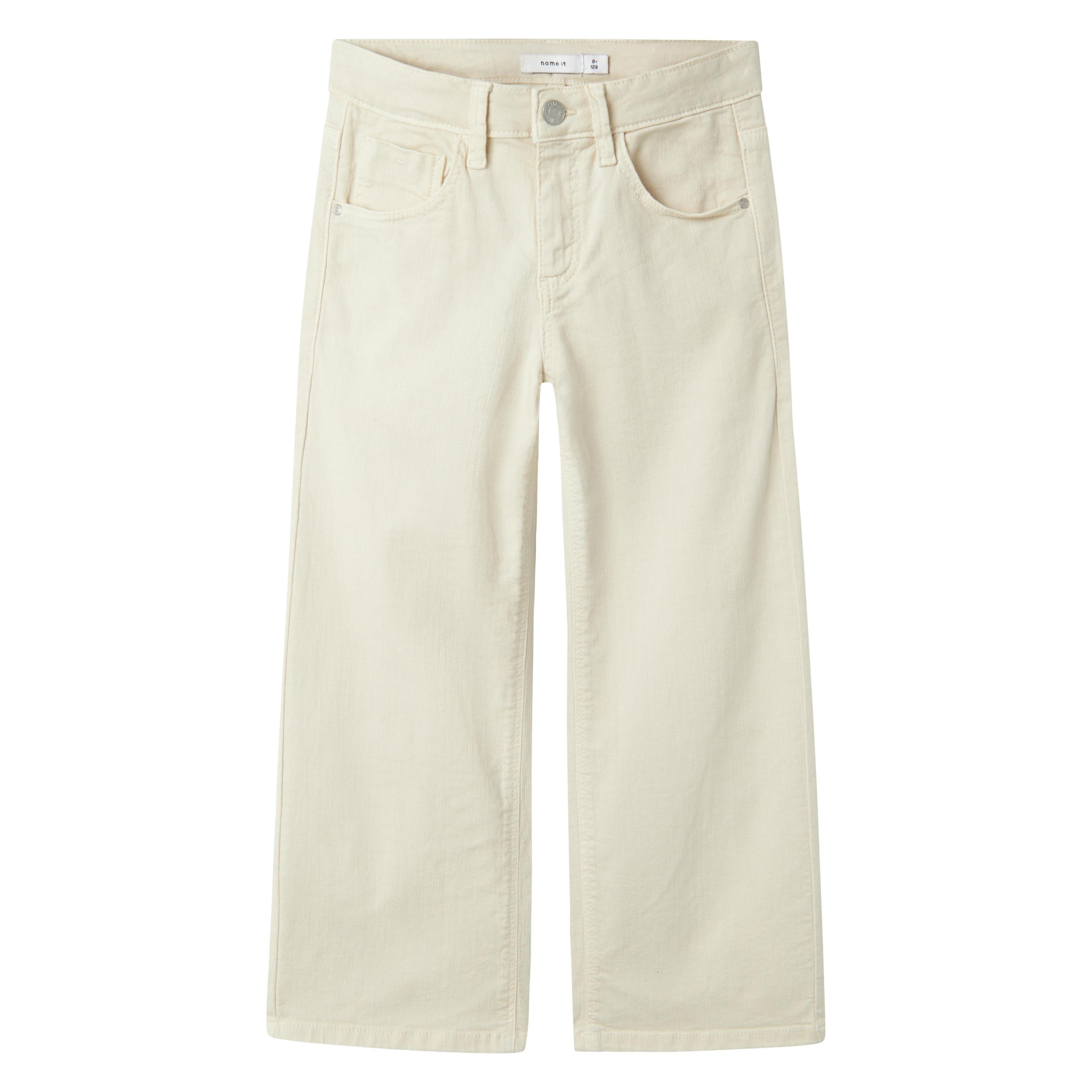 Name It, Mädchen, Hosen, Wide Leg Hose, Weiss, (158)
