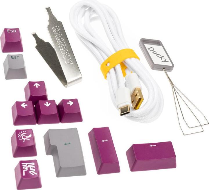 Produktbild Ducky One 3 Mist Grey SF Gaming Tastatur, RGB LED - MX-Blue (Deutschland, Kabelgebunden)