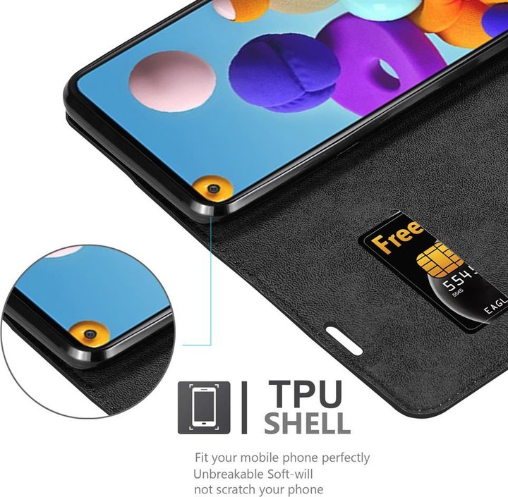 Actual product image Cadorabo Case Book Invisible Magnet (Samsung Galaxy A21s)